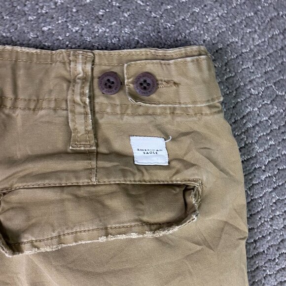American Eagle Flex Cargo Pants Men's 30 x 32 Fits 31 x 28 Khaki Tan Stretch - Picture 6 of 13